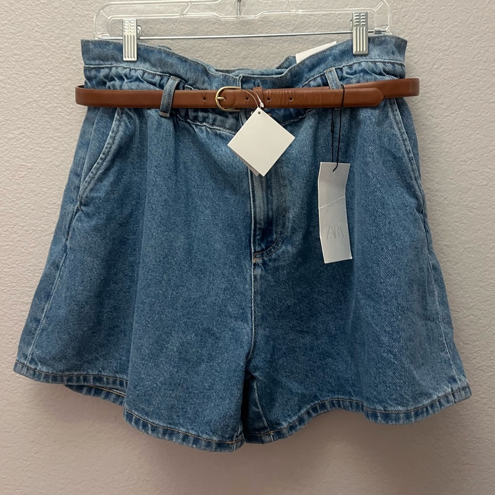 || ZARA || JEAN SHORTS WITH BELT || NWT ||